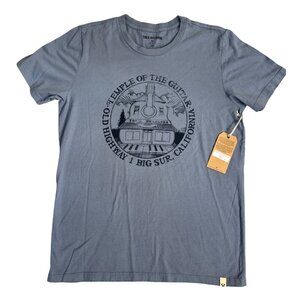 True Religion Mens Blue Graphic Tee Temple Of The Guitar Big Sur Highway 1 M NWT